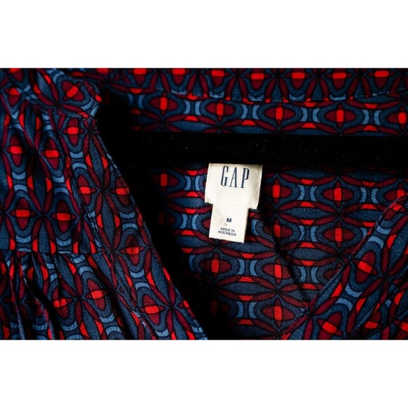 GAP M long sleeve dress Navy Print - Picture 2 of 6